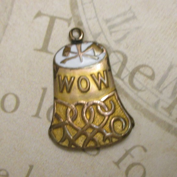 ANTIQUE Woodmen of The World Watch Fob ~Signed 1909 WOODMEN Decorated Watch Fob - Picture 3 of 12
